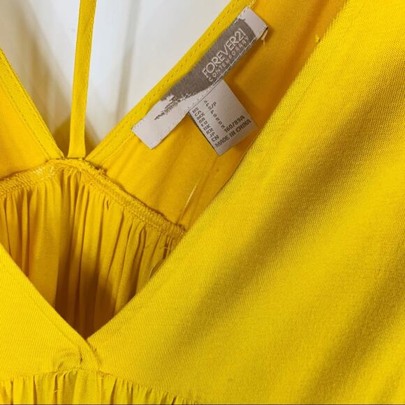 Gold Forever 21 Flowy Babydoll Shirt Sz Small - Picture 9 of 10